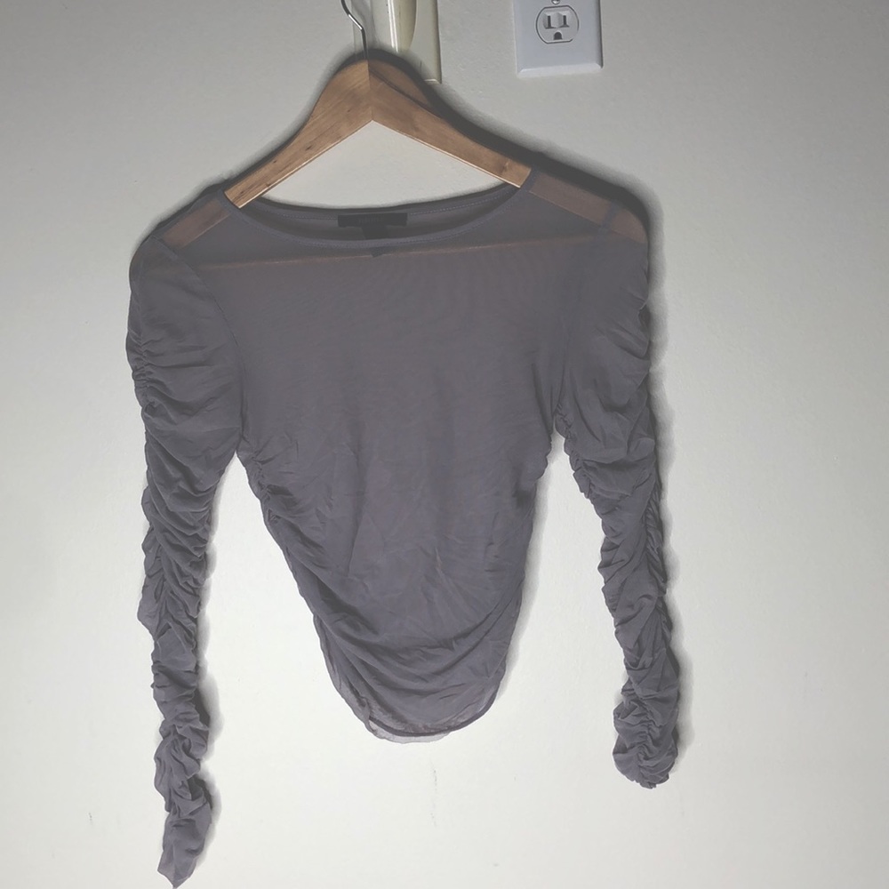 Lavender Mesh Top